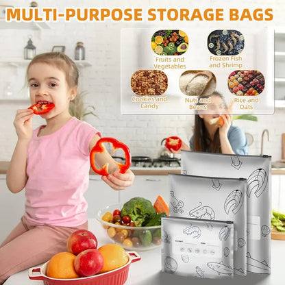 🔥 2026 New | 60% OFF Today! 🔥 30pcs Reusable Vacuum Zip Foil Food Storage Bags