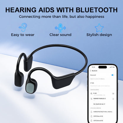 🎄💖Final 3 Hours:50%ОFF💥🔥SEAGRIL Bone Conduction Smart Hearing Aid Bluetooth Earphones(Black Friday Special Sale)