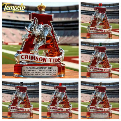 🔥 60% OFF Today – Alabama Crimson Tide 18× National Champs Whiskey Bottle