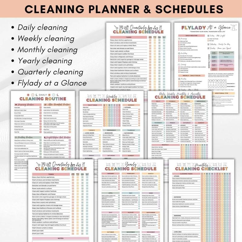 🔥🔥ADHD Cleaning & Organizing Toolkit - Chore Planner✔