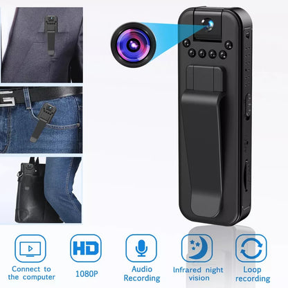 🏆Flash Sale⚡ 50K+ SOLD! Almost Gone-🔥HD 1080P Rechargeable Mini Body Camera With Night Vison&Rotating Lens📷️
