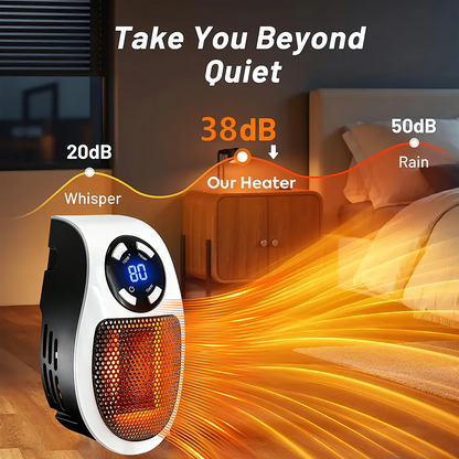 🔥 60% OFF Today – Wall Outlet Space Heater with LED Display