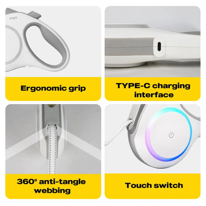 🔥 60% OFF Today! FIDA LED lighted retractable dog leash. Safer night walks.