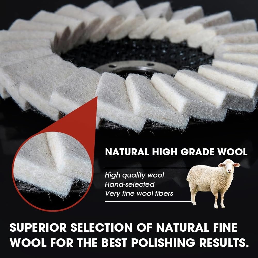 🔥 60% OFF Today! Wool felt polishing flap disc. Easy mirror finish.