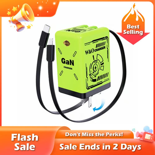 🏆Flash Sale⚡ 50K+ SOLD! Almost Gone-💥🔥W&O 2-in-1 GaN 20W Fast Charger,Best Gifts
