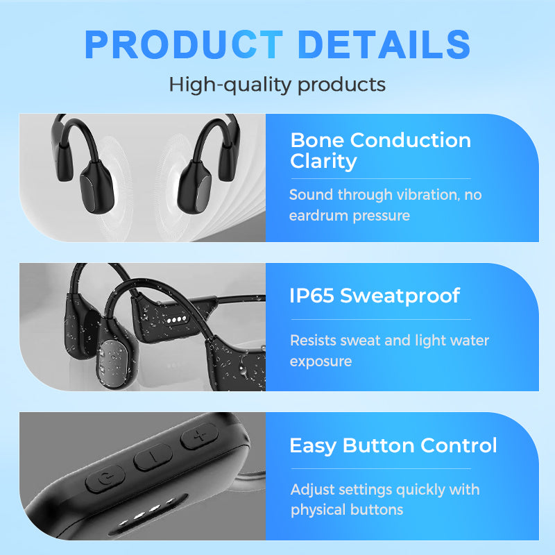 🎄💖Final 3 Hours:50%ОFF💥🔥SEAGRIL Bone Conduction Smart Hearing Aid Bluetooth Earphones(Black Friday Special Sale)